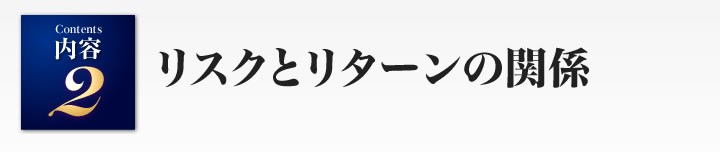 リスクとリターンの関係